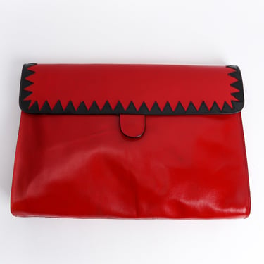 Oversized Leather Envelope Clutch