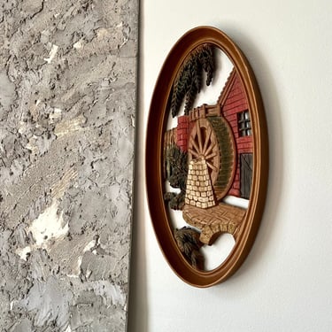 Vintage 1960s Resin Wall Plaque by Burwood Products 