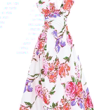 Arnold Scaasi Strapless Floral Gown