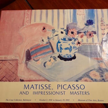 Matisse Picasso Impressionist Exhibition Poster Museam Fine Arts Boston 