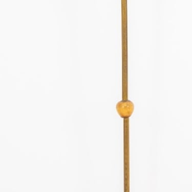 American Brass and Stained Glass Floor Lamp. 1920s