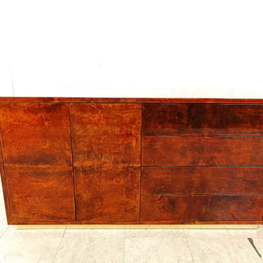 Mid century goatskin sideboard by Aldo tura, 1960s - vintage lacquered sideboard - italian sideboard - aldo tura cabinet 