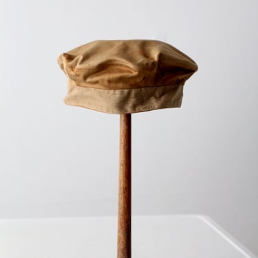 vintage U.S. Army service hat 1948, khaki twill cap 