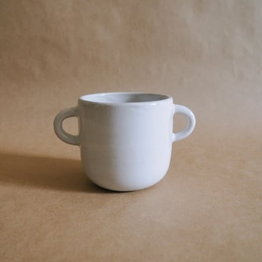 SAMPLE SALE // Handmade Ceramic Mug with Double Handles 