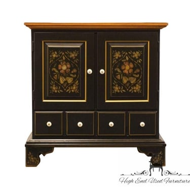 ETHAN ALLEN Hand Decorated Black & Gold Hitchcock Style 30