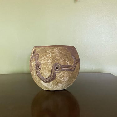 1960’s Paolo Soleri signed studio made Arcosanti ceramic pottery vase 