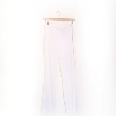 White Slinky 90s Cropped Pants 