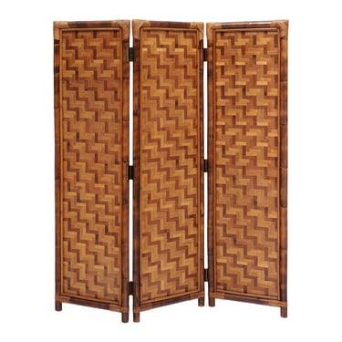 French Mid-Century Bamboo Screen