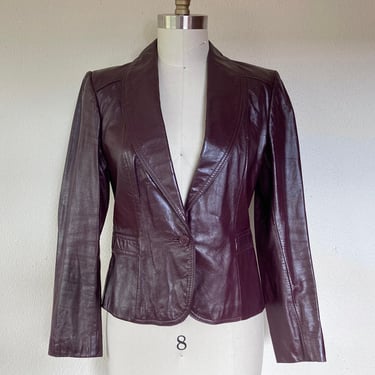 1970s Foxmoor leather blazer jacket 