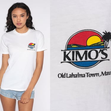 Kimo's Maui Shirt Hawaii Tshirt Tropical Shirt 80s Old Lahaina Town Shirt Restaurant Shirt Graphic Tee Beach T Shirt Extra Small xs 