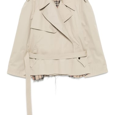 Balenciaga Women Cotton Cropped Trench Coat