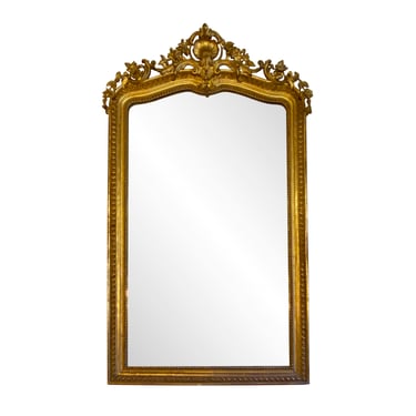 European 70.5 in. French Antique Gold Gilded Mirror