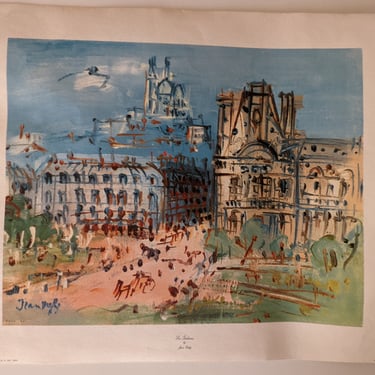 Listed French Artist Jean Dufy Donald Art Co., Inc. Lithograph No. 1563 