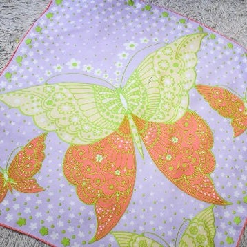 1950s/60s Butterfly Print Scarf 