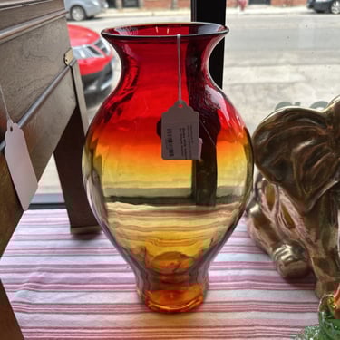 Blenko MCM Amborina 15x8 vase by Wayne Husted