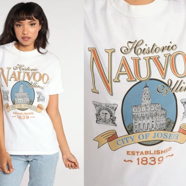 Nauvoo Illinois Shirt 90s NYC Shirt Retro TShirt City of Joseph Vintage t Shirt 90s Travel Graphic Tee Small S 
