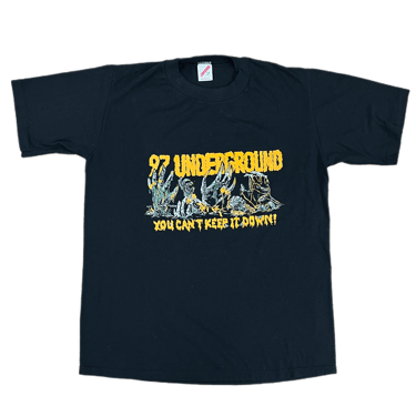 Vintage 97 Underground 96.7 FM &quot;Baltimore's Only Heavy Metal&quot; Radio T-Shirt