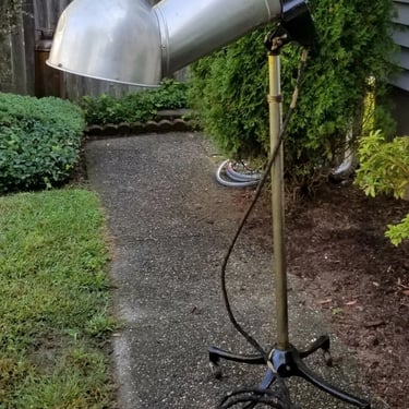 1920's Industrial Chrome Halliwell Shelton Flapper Era Electric Salon Dryer 