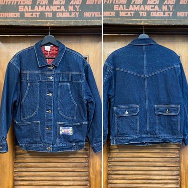 Vintage 1980’s Krazy Detail Cotton Denim New Wave Jacket, 80’s Denim Jacket, Vintage Paisley Liner, Vintage Denim, Vintage Clothing 
