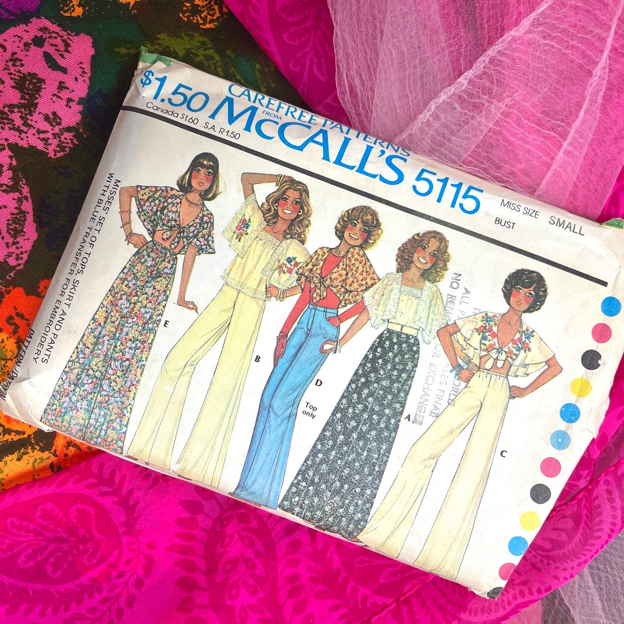 Vintage Sewing Pattern, Midriff Top, Wide Leg Pants, | Gab About ...