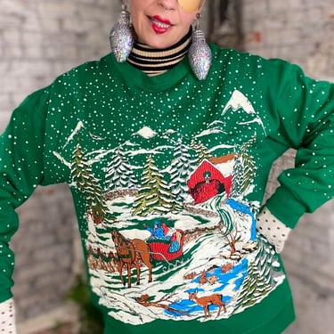 Vintage Plus Size Christmas Sweater Holiday Party 