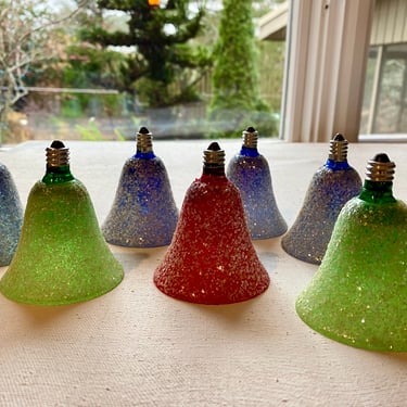 Vintage Sugar Bell Christmas Light Bulbs, No Electrical Cord, All Have Been Tested And Work, Set Of 7 