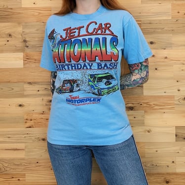 Vintage Texas Motorplex Jet Car Nationals Racing Tee Shirt T-Shirt 