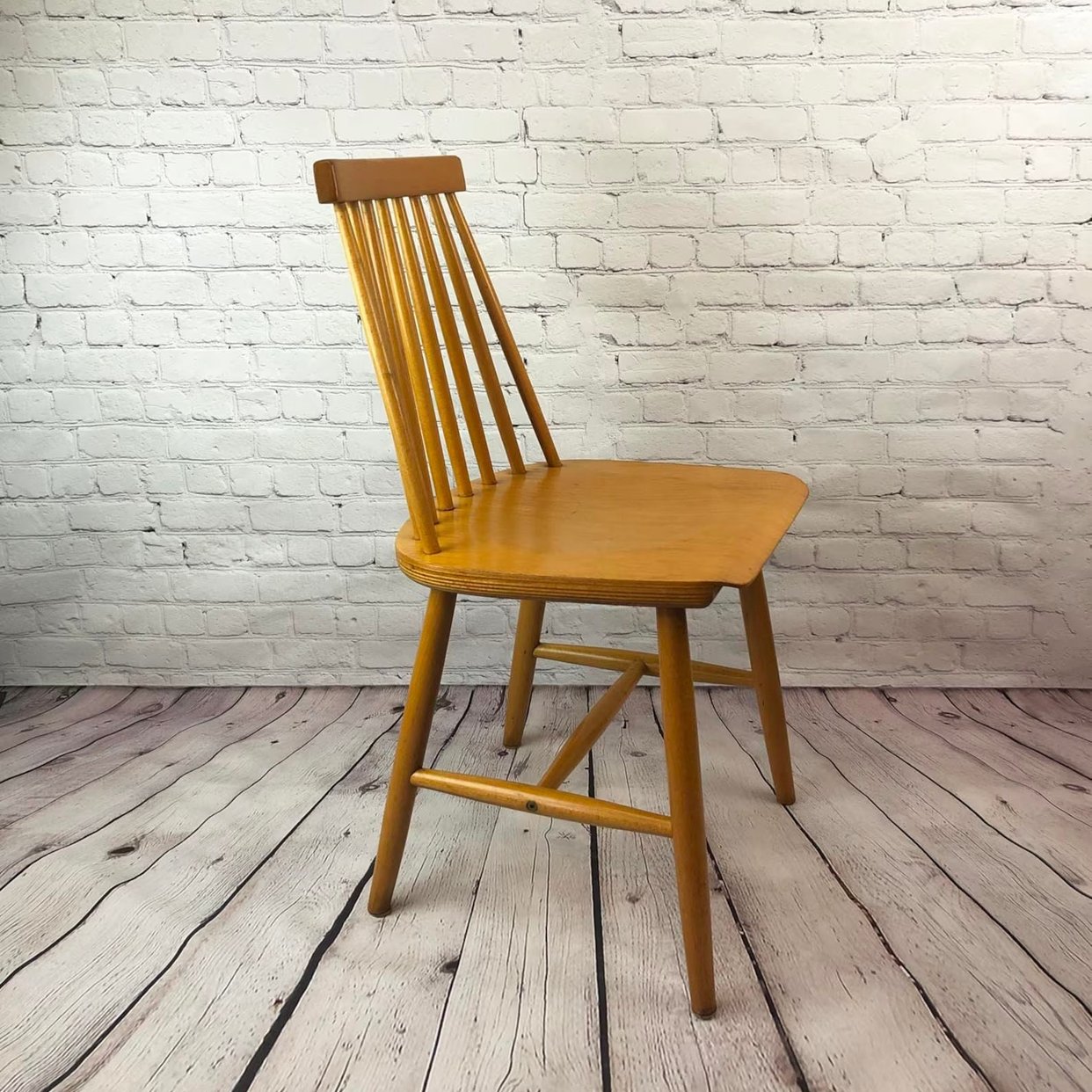 Vintage Ikea Wood Scandinavian Dining Chair Stolkholm Preben
