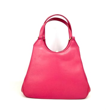 Gorgeous Freedex Vintage 60s/70s Top Handle Bag In Fuchsia Pink Leather 