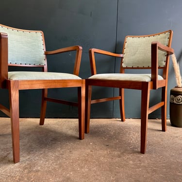 A Pair of Mid-Century Carver Chairs