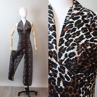 1960s LEOPARD print jumpsuit small | new spring 