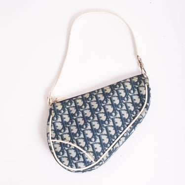 Christian Dior Blue Oblique Mini Saddle Bag in | Backroom  display picture 1