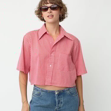 Re-Worked Cropped Button Up