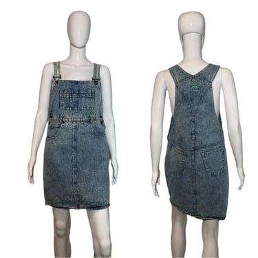 1990's Denim Overalls Dress Size S
