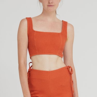 Aniela Parys Eullia Waffle Top - orange