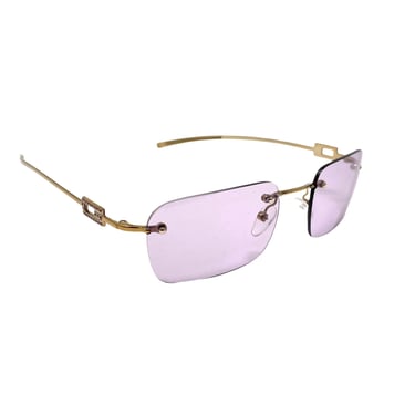 Gucci Purple Rimless Sunglasses