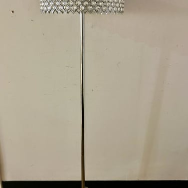 Floor Lamp with Circular Crystal Shade