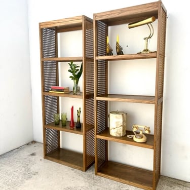 Laminate Shelves with Cane Siding