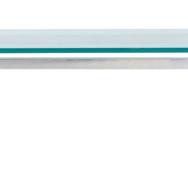 Maison Jansen Style Chrome Glass Top Coffee Table