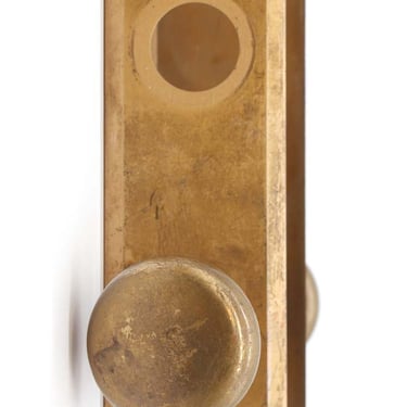 Classic Brass 8 in. Plate Entry Door Knob Set