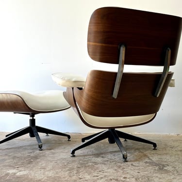 Mid Century Modern Eames Style Bent Wood Lounge Chair 