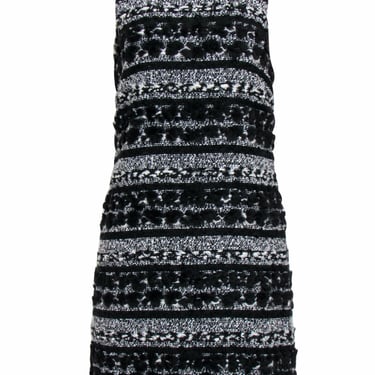 J.Crew Collection - Black & White Sleeveless Textured Tweed Dress Sz 10