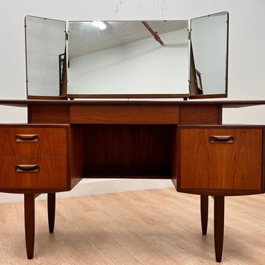 Mid Century Triple Mirror Vanity by G Plan 