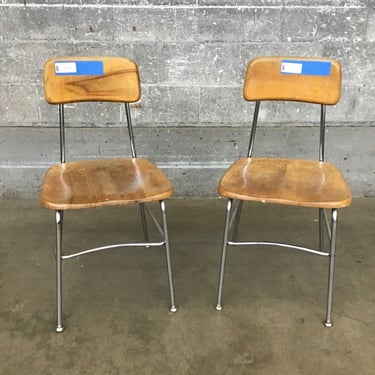 Vintage Heywood Wakefield School Chair Pair (Seattle)