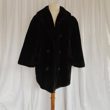 Black Faux Fur Coat 