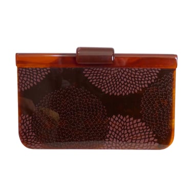 1970s Brown Lucite Clutch