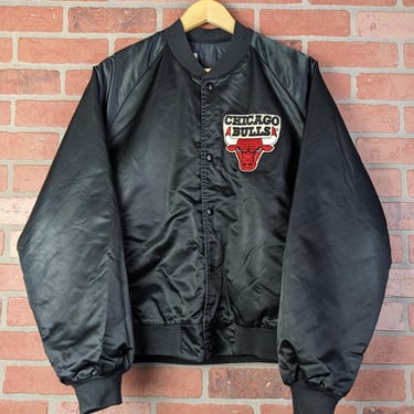 Vintage 90s Satin Bomber Jacket Black Riverside Resort