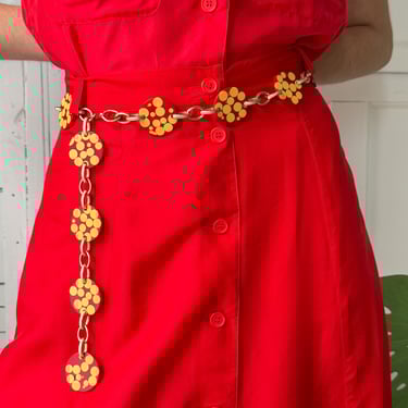 60s Bakelite Disc Chain Belt