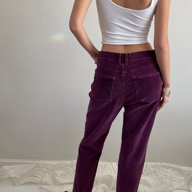 Vintage Bill Blass soft wide wale plum cords corduroys jeans