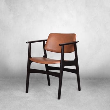 Vintage Mid-Century Scandinavian Modern Mahogany Office Chair, 1960s 